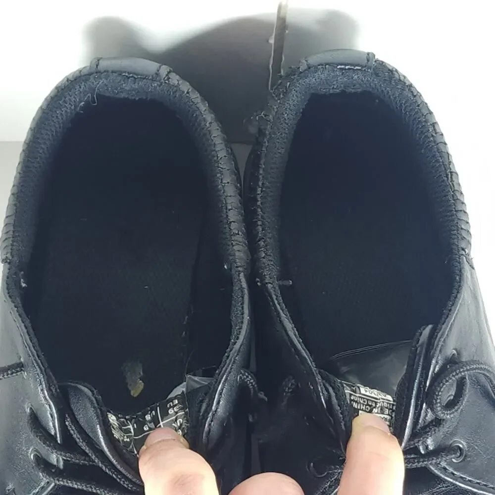 Dr. Martens Francesca Women's US8 UK6 Leather Chunky Heel Black Derby Oxford
